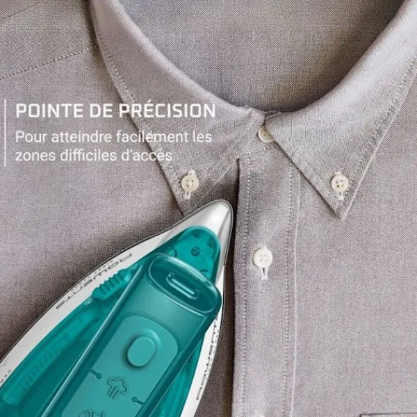 ROWENTA Strykjärn-First Class Resedampare, Fällbar, Kompakt, Lätt, DA1610E0 Vit och Blågrön