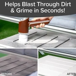 Rengöringsmedel-Ruby Horsepower Scrubber Elektrisk Handhållen Rengörare 5-i-1 Uppladdningsbart Rengöringsverktyg för Kakelfogar, Badrum, Kök & Bilfälgar