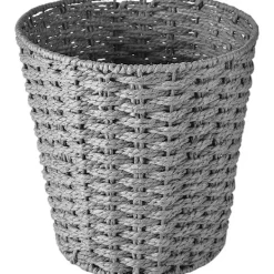 Soptunnor-Rund Papperskorg och Korg i Rotting - Skräpkorg för Sovrum, Badrum, Kontor eller Hem