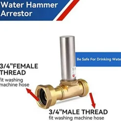 hhu Tvättmaskiner-S-241 Vattenhammareliminator i rostfritt stål för tvättmaskiner-XS7-