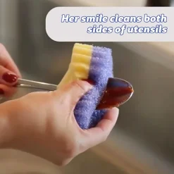 ATELA Svampar & Dukar-Scrub Daddy Scrub shooting star blandade 3-pack, dubbelsidig skrubbsvamp, alternativ till skurar som inte repar, rengöringssvampar för diskning