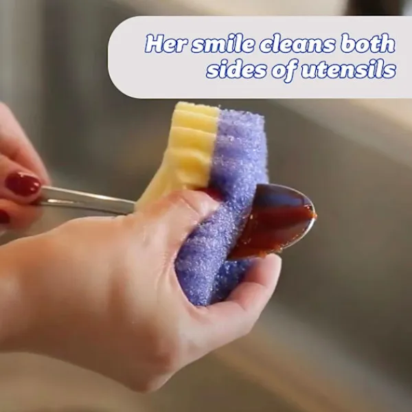 ATELA Svampar & Dukar-Scrub Daddy Scrub shooting star blandade 3-pack, dubbelsidig skrubbsvamp, alternativ till skurar som inte repar, rengöringssvampar för diskning