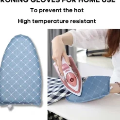 Strykjärn-Set med 1 (blå) strykjärnsvante, strykhjälpmedel med värmebeständighet