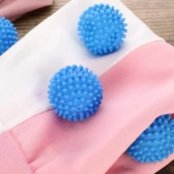 Torktumlare-Set med 4 blå torktumlare bollar, återanvändbara torktumlare mjukgörare bollar för tvättmaskin