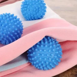 Torktumlare-Set med 4 blå torktumlare bollar, återanvändbara torktumlare mjukgörare bollar för tvättmaskin