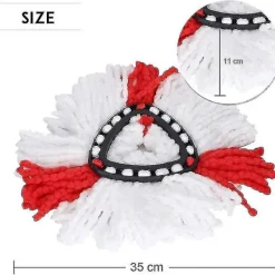 DMstore Städmoppar-Set med 4 Ersättningshuvuden för Vileda 2-i-1-Mopp, O-Cedar, Easywring och Clean Turbo Zhexin