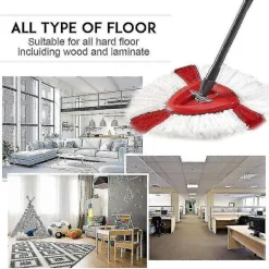 DMstore Städmoppar-Set med 4 Ersättningshuvuden för Vileda 2-i-1-Mopp, O-Cedar, Easywring och Clean Turbo Zhexin