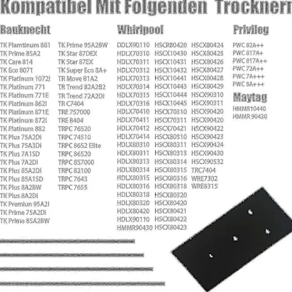 FMYSJ Torktumlare-Set med 4 filter för Bauknecht, Privileg, Whirlpool torktumlare med värmepump - Svampfiltermattor g20241743329 (FMY)