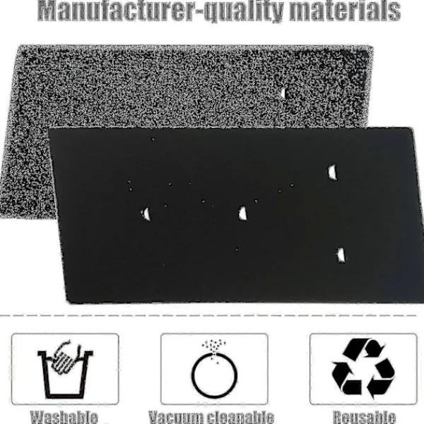 Torktumlare-Set med 4 filter för Bauknecht, Privileg, Whirlpool torktumlare med värmepump - Svampfiltermattor