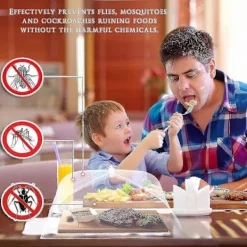 Skadedjur & Insekter-Set med 5 flugskydd & kakskydd hopfällbara - Kakskydd, kakskydd & matskydd med fruktflugnät - Perfekt flugavvisare, fruktflugavvisare &