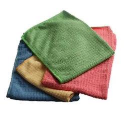 Generic Svampar & Dukar-Set med 4 kökshanddukar i mikrofiber, hög absorptionsförmåga, 30x40 cm