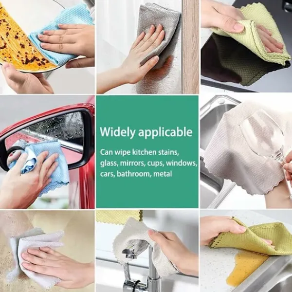 OCEAN Svampar & Dukar-Set med 10 mikrofiberdukar för fiskfjäll, 30 x 40 cm, för rengöring