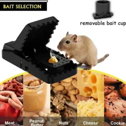 J-star Skadedjur & Insekter-Set med 6 professionella musfällor med snap-on musfällor, återanvändbara, inomhus och trädgårdsmusfällor