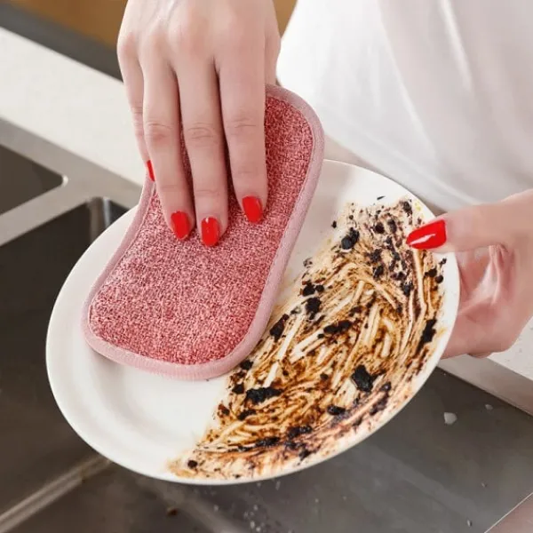 Svampar & Dukar-Set med 8 tvättbara disktrasor i mikrofiber, perfekta för non-stick-pannor