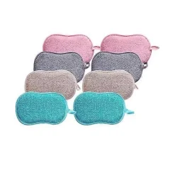 Svampar & Dukar-Set med 8 tvättbara mikrofibersvampar, perfekta för nonstick-ytor