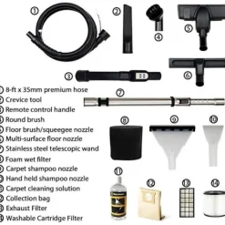 VACMASTER Städmaskiner-Shampouinering - - VK1330PWR 03 - 1300W - 30L - Fuktig och Torr