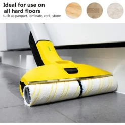 Städmaskiner-SHINING HOUSE Lämplig för KARCHER/Karcher FC3D FC5 FC7, handhållen skrubbmaskin torkvalsborste, multi-ytborste, gul valsborste, ett par