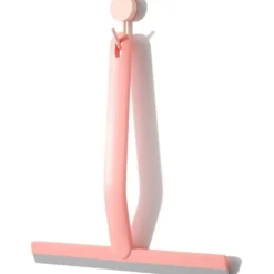 Fönsterrengöring-Silikon duschskrapa, Duschskrapa för rengöring av glas, spegel, fönster, bilrutor, kök, kontor, kakel, 25 cm rosa