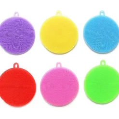 Svampar & Dukar-Silikon Skrubbsvamp, Diskborste Livsmedelsklassad Tvättsvamp Diskhandduk För Kök Gryta Panna Disk