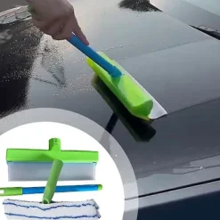 Fönsterrengöring-Silikon Vattenblad Rengöringsset Återanvändbara Glasrengöringsverktyg med Silikonskrapa Mikrofiber Skrubber för Professionell Bilvård (FMY){FY} | Fyndiq