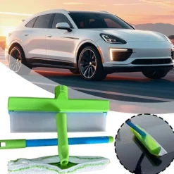 FMYSJ Fönsterrengöring-Silikon Vattenblad Rengöringsset Återanvändbara Glasrengöringsverktyg med Silikonskrapa Mikrofiber Skrubber för Professionell Bilvård (FMY)