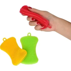 J-star Svampar & Dukar-Silikonschwamm Küchenschwamm Reinigungsschwamm multifunktionell (Einzelpack, Rosa)