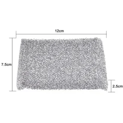 Svampar & Dukar-Silverglans Kudde 4-pack Diskborste Svamp Scourge Lurex Svamp Perfekt för beläggning av kastruller, stekpannor, keramiska spisar