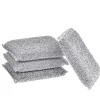 Svampar & Dukar-Silverglänsande Diskborste 4-pack Svamp Skursvamp Lurex Svamp Perfekt för belagda grytor, stekpannor, keramikhällar