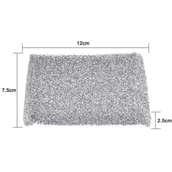 Svampar & Dukar-Silverglänsande Diskborste 4-pack Svamp Skursvamp Lurex Svamp Perfekt för belagda grytor, stekpannor, keramikhällar