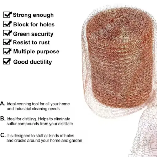 Skadedjur & Insekter-Säkert skydd med rostfritt kopparnät 3M