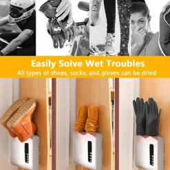GIFT OF G Torktumlare-Skotork Stöveltork och Deodorizer, Väggmonterad Stövelvärmare med Värmefläkt & Timer, Tyst Snabbtorkning för Skor, Handskar, Mössor, Strumpor For EU | Fyndiq