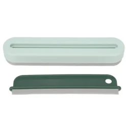 Woosien Fönsterrengöring-Skrapa Rengöringsborste Set 2 i 1 Multifunktionell Glas för Tvättbord Badkar Spegel Grön