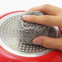 Svampar & Dukar-Skrubbsvamp i rostfritt stål, Skursvamp - 12 st i förpackningen