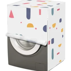 Tvättmaskiner-Skyddande överdrag för frontmatad tvättmaskin, torktumlare, vattentätt (Geometriskt mönster)