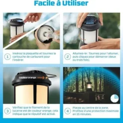 THERMACELL Skadedjur & Insekter-Sladdlös Tiger Mosquito och Myggmedelsenhet - lykta - 20m² skydd