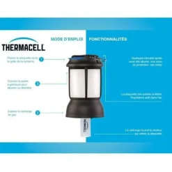 THERMACELL Skadedjur & Insekter-Sladdlös Tiger Mosquito och Myggmedelsenhet - lykta - 20m² skydd