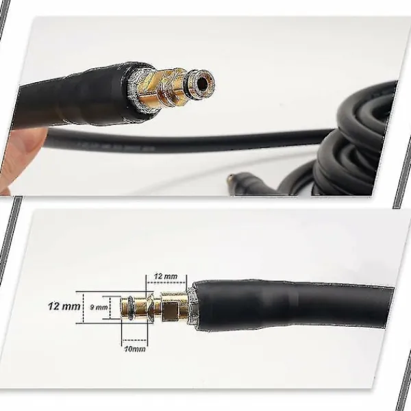 DAO Högtryckstvättar-Slang för Kärcher K2 K3 K4 K5 K6 K7 Högtryckstvätt - 10m - Snabbkopplingsslang med Mässingsspetsar db