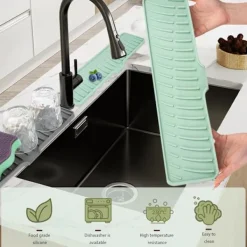 Svampar & Dukar-Smal Avrinningsmatta, Silikonkranmatta, Diskbänksunderlägg, Avloppsskyddsmatta