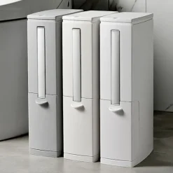 LBSS Soptunnor-Smal papperskorg med toalettborste Slittålig toalettborste för badrum