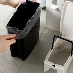LBSS Soptunnor-Smal papperskorg med toalettborste Slittålig toalettborste för badrum