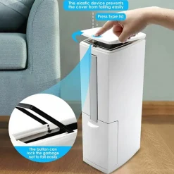 LBSS Soptunnor-Smal papperskorg med toalettborste Slittålig toalettborste för badrum