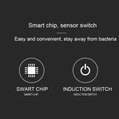 LBSS Soptunnor-Smarts Sensor papperskorg med lock Stor kapacitet Slitstark papperskorg för badrum Toalett
