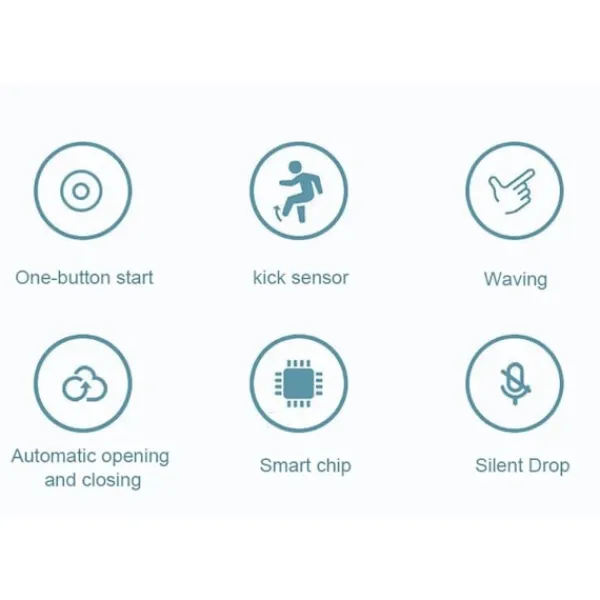 LBSS Soptunnor-Smarts Sensor papperskorg med lock Stor kapacitet Slitstark papperskorg för badrum Toalett