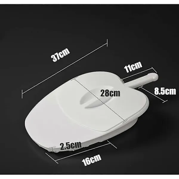 Strykjärn-Sängpanna Vuxen Toffelsängpanna Med Lock Performance Health För Personligt Hemmabruk Och Sjukvård, vit