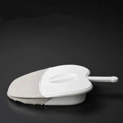 Strykjärn-Sängpanna Vuxen Toffelsängpanna Med Lock Performance Health För Personligt Hemmabruk Och Sjukvård, vit