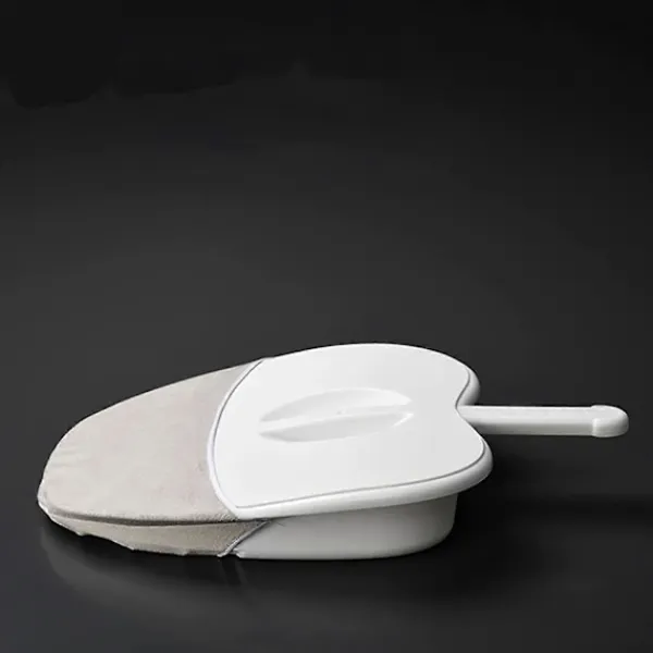 Strykjärn-Sängpanna Vuxen Toffelsängpanna Med Lock Performance Health För Personligt Hemmabruk Och Sjukvård, vit