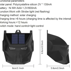 INF Skadedjur & Insekter-Solcellsdriven Blinkande Djuravskräckare (2-Pack) - Håll Skadedjur Borta med Solenergi