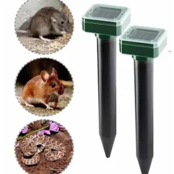 PRYLEX Skadedjur & Insekter-Solcellsdriven Skadedjursskrämma Mot Ormar & Råttor 2-Pack