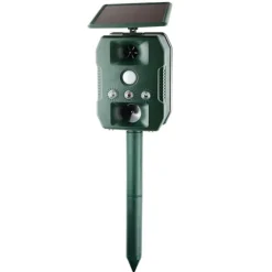 INF Skadedjur & Insekter-Solcellsdriven skadedjursskrämma med ultraljud, rörelsesensor och ljud