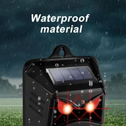 Skadedjur & Insekter-Solcellsdrivna repellenter kompatibla med vilda djur som tvättbjörnar, rådjur, rävar, vildsvin, etc. 2 effektiva insektsmedel med rött LED-ljus【pl】